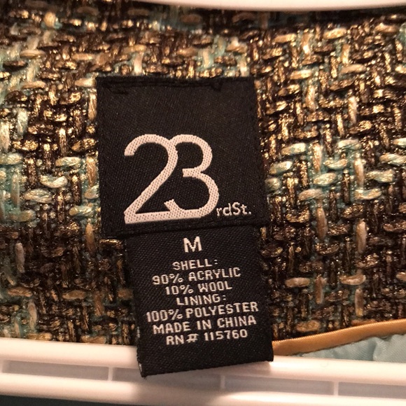 🧵 Teal & Beige Blazer - Picture 4 of 4